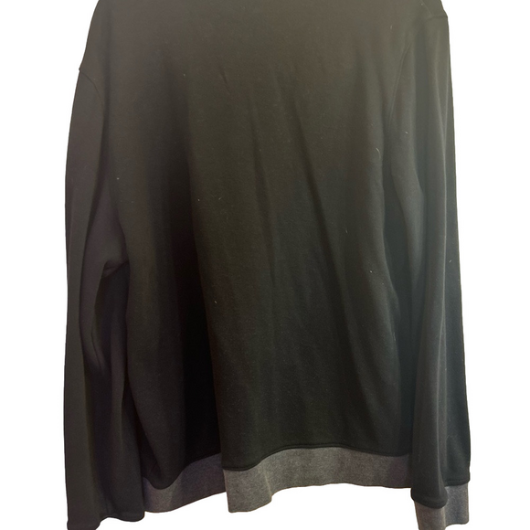 Alfani black sweater with gray collar and wrist - Picture 3 of 3